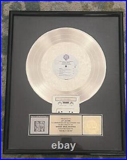 17 X 21 David Sanborn/ Bob James Jay Jacobs RIAA Gold Record Framed Award