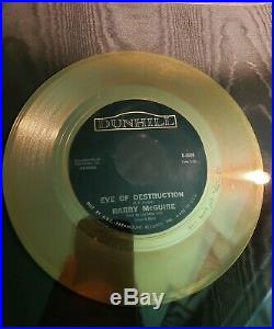 1965 P. F. SLOAN Eve Of Destruction Barry McGuire RIAA Gold Record Award Signed