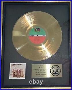 1977 Foreigner RIAA Authentic Gold Album'Floater' Large Framed Record Award