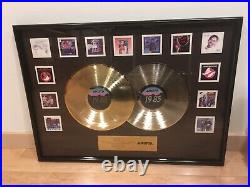 1985 Arista Gold and Platinum albums award presentation framed, 13 artists rare 1985 Arista Gold and Platinum albums award presentation framed, 13 artists rare