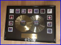 1985 Arista Gold and Platinum albums award presentation framed, 13 artists rare 1985 Arista Gold and Platinum albums award presentation framed, 13 artists rare