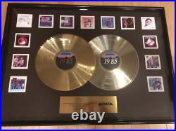 1985 Arista Gold and Platinum albums award presentation framed, 13 artists rare 1985 Arista Gold and Platinum albums award presentation framed, 13 artists rare