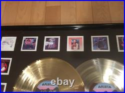 1985 Arista Gold and Platinum albums award presentation framed, 13 artists rare 1985 Arista Gold and Platinum albums award presentation framed, 13 artists rare