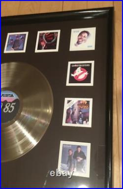 1985 Arista Gold and Platinum albums award presentation framed, 13 artists rare 1985 Arista Gold and Platinum albums award presentation framed, 13 artists rare