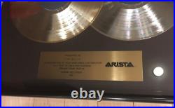 1985 Arista Gold and Platinum albums award presentation framed, 13 artists rare 1985 Arista Gold and Platinum albums award presentation framed, 13 artists rare