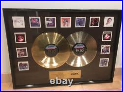 1985 Arista Gold and Platinum albums award presentation framed, 13 artists rare 1985 Arista Gold and Platinum albums award presentation framed, 13 artists rare