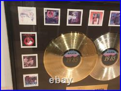 1985 Arista Gold and Platinum albums award presentation framed, 13 artists rare 1985 Arista Gold and Platinum albums award presentation framed, 13 artists rare