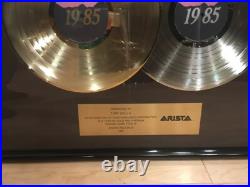 1985 Arista Gold and Platinum albums award presentation framed, 13 artists rare 1985 Arista Gold and Platinum albums award presentation framed, 13 artists rare