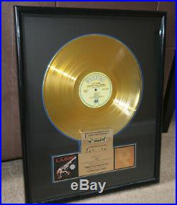 1989 LA GUNS 12 LP Gold Record Cocked and Loaded 21 x 17 RIAA award