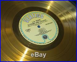 1989 LA GUNS 12 LP Gold Record Cocked and Loaded 21 x 17 RIAA award