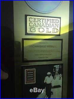 1998 Buena Vista Social Club Gold Record Award Canada