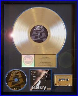 2 Pac Tupac Me Against The World Gold Rare Riaa Record Award Afeni/ Rap