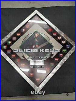 2001 RIAA Award ALICIA KEYS Platinum Gold Record Plaque SONGS IN A MINOR