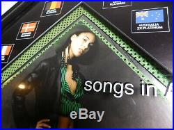 2001 RIAA Award ALICIA KEYS Platinum Gold Record Plaque SONGS IN A MINOR 34X34