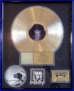 2pac Tupac Shakur Thug Life Gold Riaa Record Award Rare Afeni