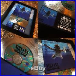 3 RARE Nirvana Platinum / Gold Record Disc Album Music Award Kurt Cobain RIAA