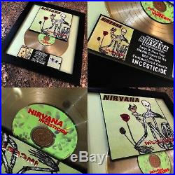 3 VERY RARE! NIRVANA Gold / Platinum Record Music Awards LP Disc Kurt Cobain