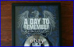 A Day To Remember RIAA Gold Sales Award Victory Records Pop Punk Vinyl ADTR Rare