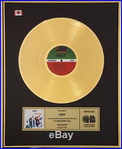 ABBA THE ALBUM Canadian CRIA Gold Record Award