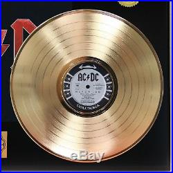 AC/DC Black Ice GOLD LP LTD EDITION RECORD DISPLAY AWARD QUALITY COLLECTION