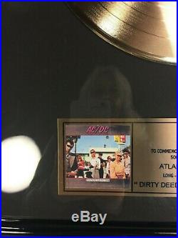 AC/DC Dirty Deeds Gold Record 500,000 Sales In-House Atlantic RIAA Award