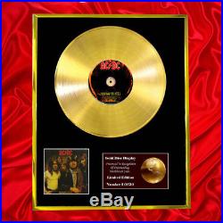 AC/DC HIGHWAY TO HELL CD GOLD DISC award display record album LP FREE P+P