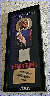 ASHLEY TISDALE 2008 RIAA Gold Record Sales Award / HEADSTRONG