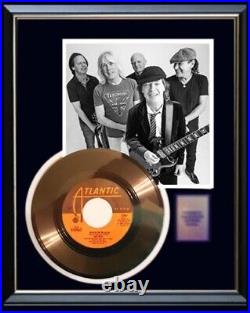 Ac/dc Back In Black 45 RPM Gold Metalized Record Rare Non Riaa Award