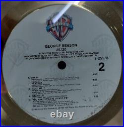 Actual RIAA 20/20 Gold Record George Benson Framed Sales Award