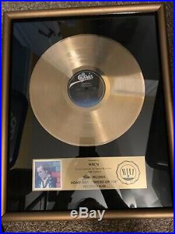 Adam Ant Original Friend Or Foe RIAA Gold Record Plaque Award