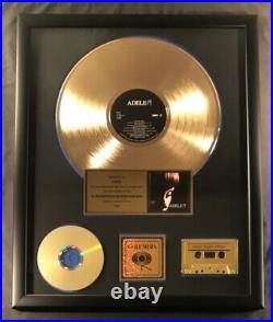 Adele 19 LP, Cassette, CD Gold Non RIAA Record Award Columbia Records To Adele