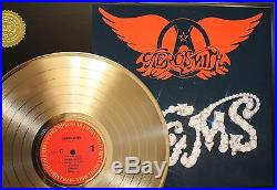 Aerosmith Gems Gold Lp Ltd Edition Record Display Award Quality Collectible