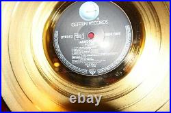 Aerosmith Gold 100,000 UK CD Record Award Framed Presented Plaque Pump RARE