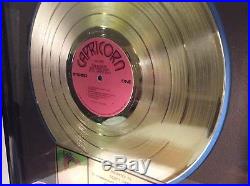 Allman Brothers Vintage RIAA Gold record award Fillmore East RARE
