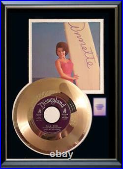 Annette Funicello Tall Paul 45 RPM Gold Metalized Record Rare Non Riaa Award