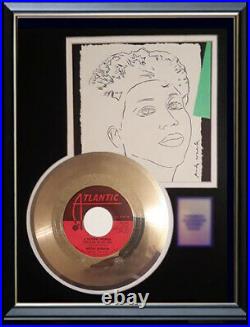 Aretha Franklin Gold Metalized Record Natural Woman Rare Non Riaa Award 45 RPM