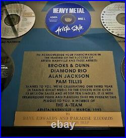 Arista/Nashville Records (In-House) Gold/Platinum Awards 1993 Brooks & Dunn, Etc