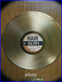 Australian Gold Record Award Hair Spin 33 LP Records Plaque 1970's Rare