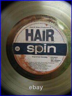 Australian Gold Record Award Hair Spin 33 LP Records Plaque 1970's Rare