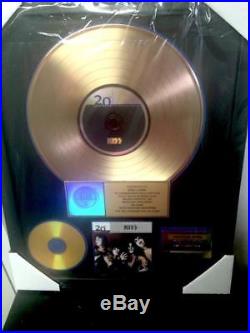 Authentic KISS 20th Century Masters RIAA GOLD RECORD AWARD TO ERIC CARR! COA