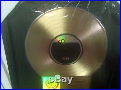 Authentic KISS 20th Century Masters RIAA GOLD RECORD AWARD TO ERIC CARR! COA
