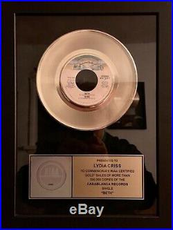 Authentic, KISS, RIAA GOLD RECORD AWARD! Hit Single BETH