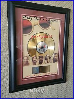 Authentic Mary Chapin Carpenter RIAA Gold Record Award for Party Doll / 33x25