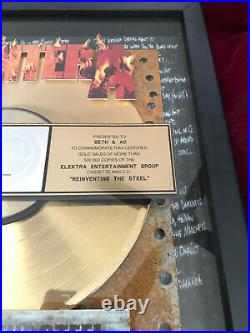 Authentic PANTERA ReInventing The Steel RIAA Gold Record Award