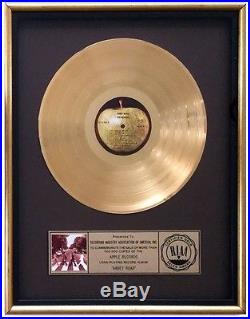 BEATLES RIAA Abbey Road GOLD RECORD AWARD Presented to the RIAA WithAuthentication