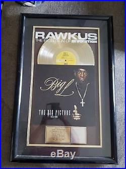 BIG L THE BIG PICTURE Gold Record Award RIAA Certified 500,000 Copies