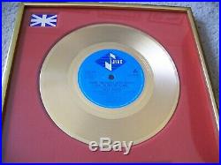 BILLY OCEAN WHEN The GOING GETS TOUGH GOLD AWARD DISC 500,000 SALES