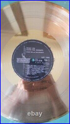 BOBBY VEE MEETS THE CRICKETS VINTAGE VERY OLD GOLD RECORD 1960's NON RIAA AWARD