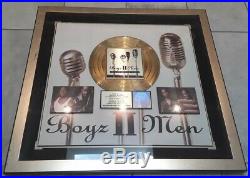 BOYZ II MEN Nathan Michael Shawn Wayna FRAMED RIAA GOLD RECORD LP CD SALES AWARD
