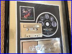 Batman Forever Gold Record/CD/Cassette Award-RIAA-AUTHENTIC & RARE